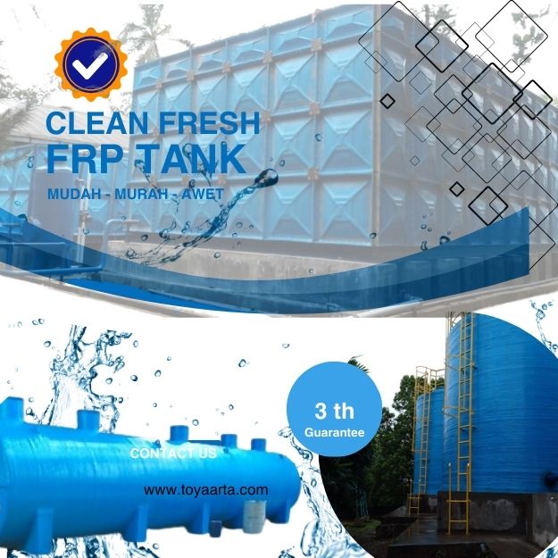 frp tank: Tangki FRP (Fiber Reinforced Plastic) digunakan dalam industri kimia, pengolahan air bersih, dan pengolahan air limbah untuk penyimpanan cairan yang aman dan tahan lama.