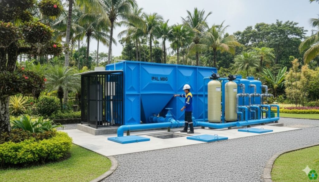 cara kerja ipal mbg dalam pengolahan limbah dapur makan bergizi gratis