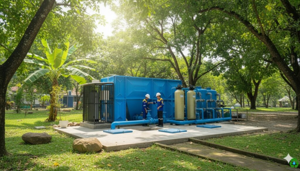 desinfeksi ipal mbg dalam pengolahan limbah dapur makan bergizi gratis