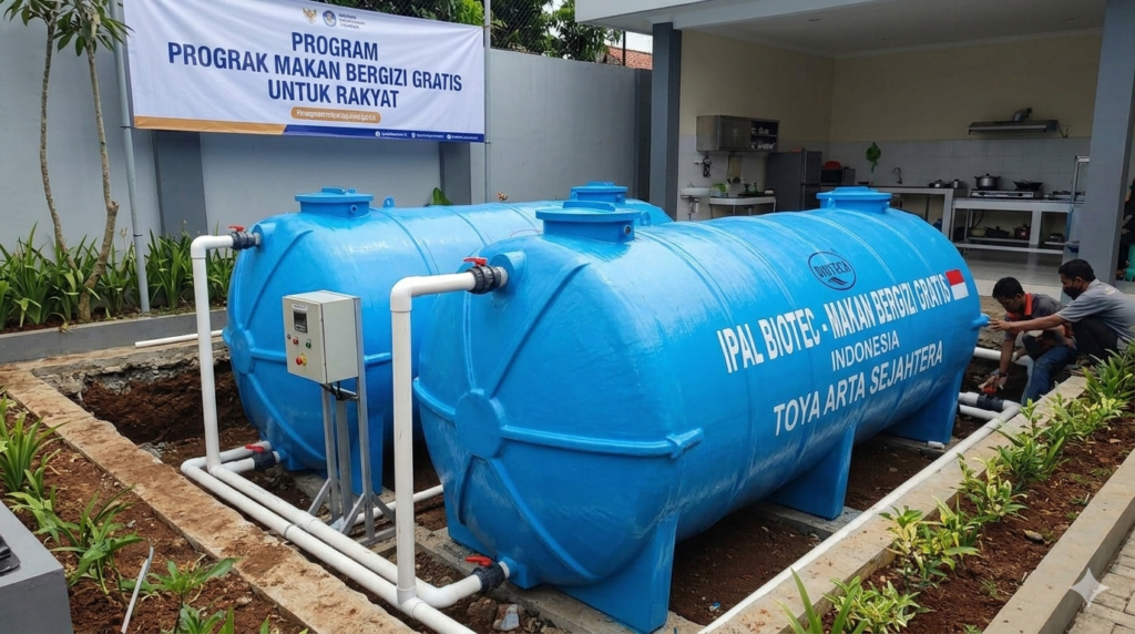 IPAL Biotec MBG sebagai sistem pengolahan limbah dapur skala besar yang efisien dan ramah lingkungan