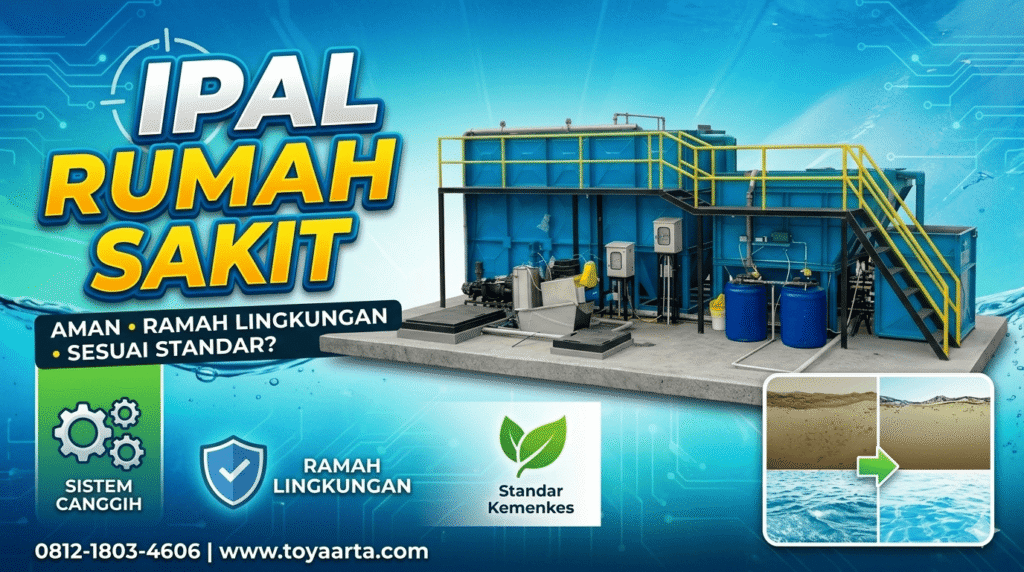 Aerasi IPAL rumah sakit menggunakan blower dan diffuser untuk mengolah limbah medis secara biologis