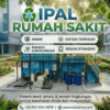 IPAL medis di rumah sakit yang mengolah limbah cair melalui filtrasi, biofilter, dan desinfeksi agar aman bagi lingkungan.