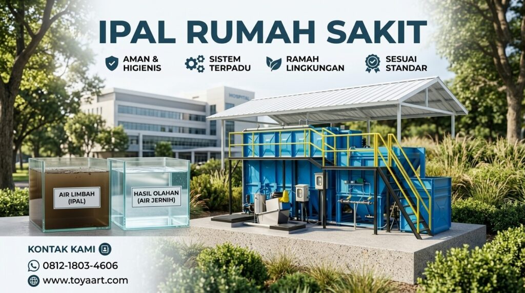 IPAL rumah sakit tipe-B dengan sistem pengolahan limbah medis modern