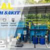 Komponen IPAL rumah sakit modern dengan sistem pengolahan limbah cair medis