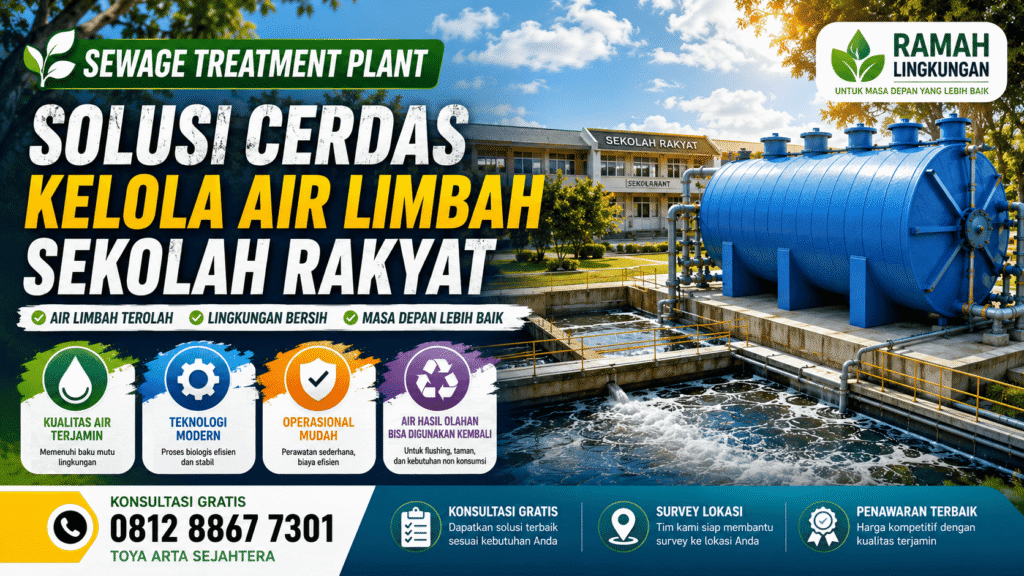 desain stp sekolah rakyat sistem pengolahan air limbah domestik modern ramah lingkungan