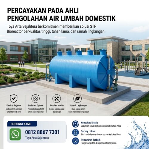 Air daur ulang hasil filtrasi biologis yang menjadi salah satu manfaat stp sekolah rakyat.
