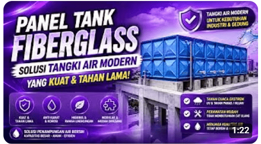 Video panel tank fiberglass untuk tangki  penampungan air berish