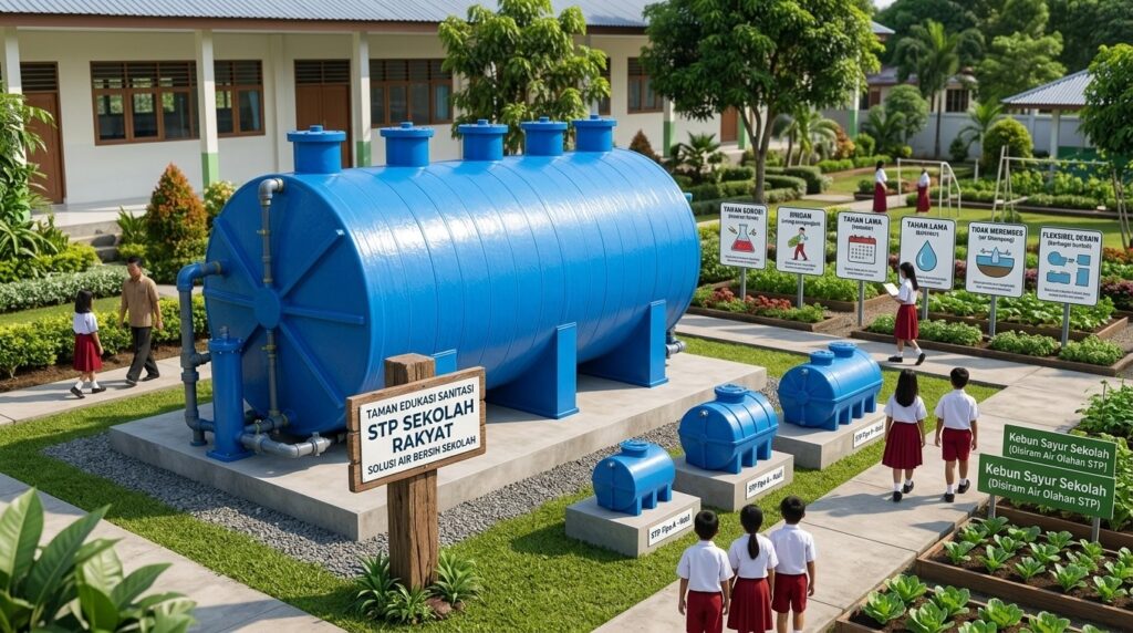 Inovasi STP sekolah rakyat dengan teknologi pengolahan air limbah modern.