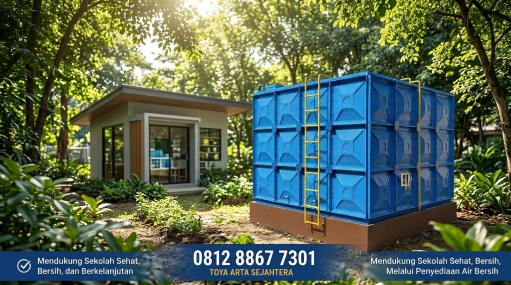 Manfaat panel tank sekolah rakyat untuk penyimpanan air bersih berbahan fiberglass.