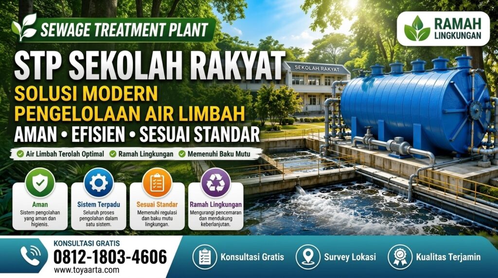 Performa STP sekolah rakyat untuk pengolahan air limbah yang efisien dan ramah lingkungan.