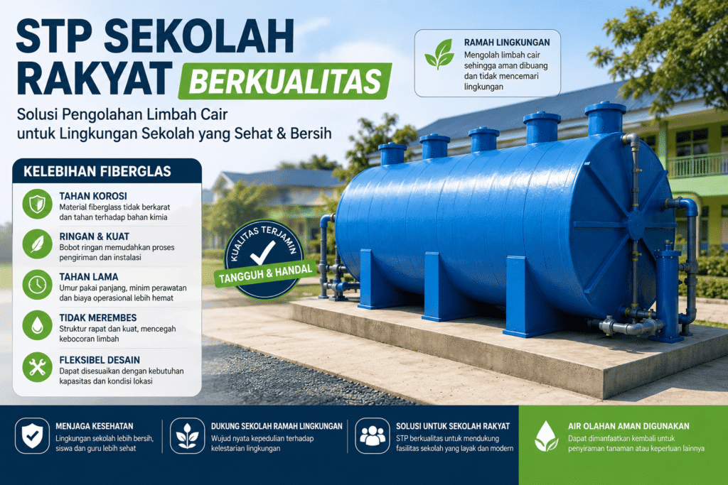 Penerapan standar stp sekolah rakyat berkualitas menggunakan sistem biofilter modern