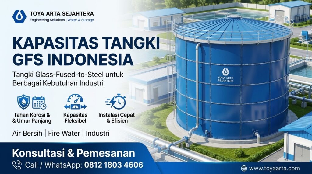 Kapasitas tangki GFS untuk penampungan air bersih
