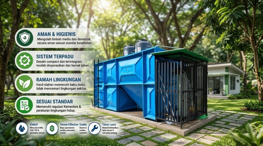 Perawatan IPAL Puskesmas untuk menjaga kinerja sistem pengolahan air limbah tetap optimal.