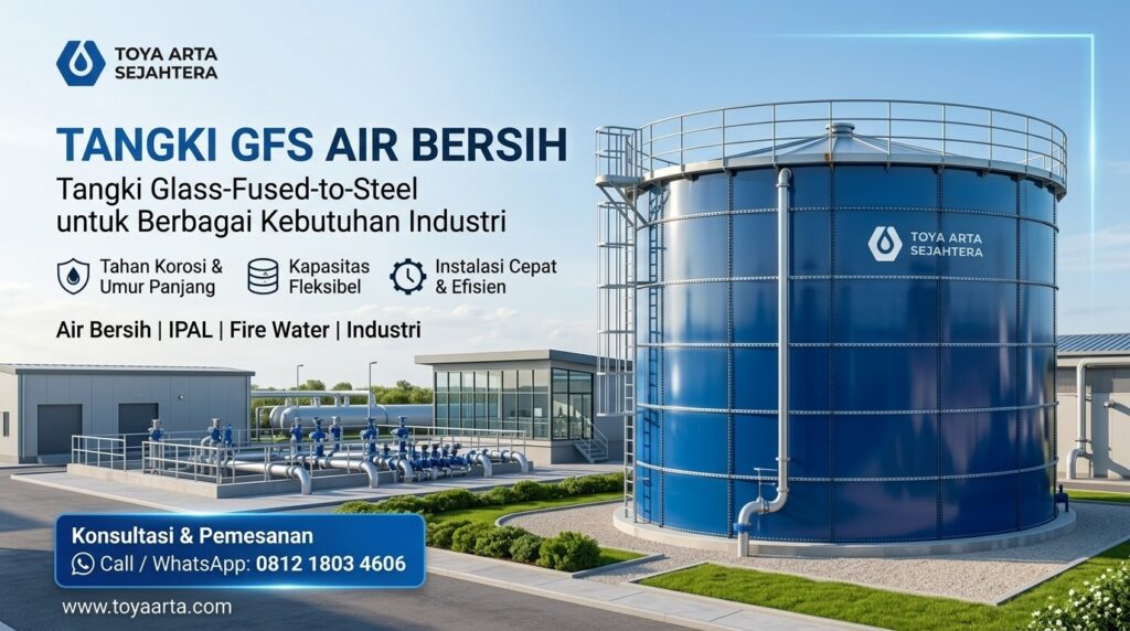 Tangki GFS air bersih untuk penampungan air skala besar